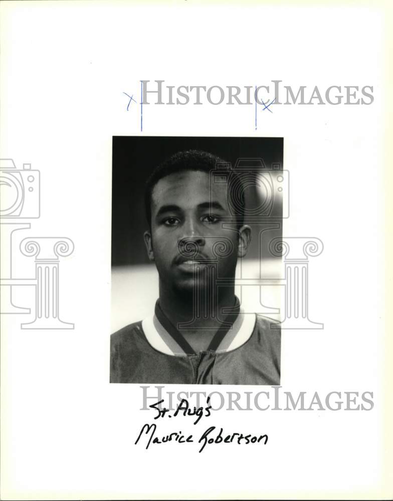 Press Photo Maurice Robertson of St. Augustine Basketball - nos33264- Historic Images