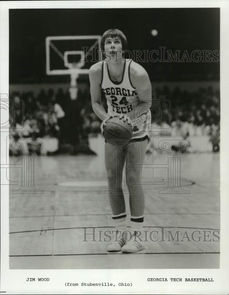 1976 Press Photo Jim Wood, Georgia Tech Basketball Player - nos33282- Historic Images