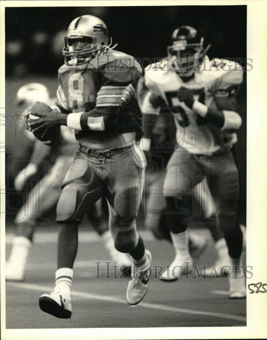 1988 Press Photo Robert Ziegler, Reggie Williams in Southern vs. GSU Football- Historic Images