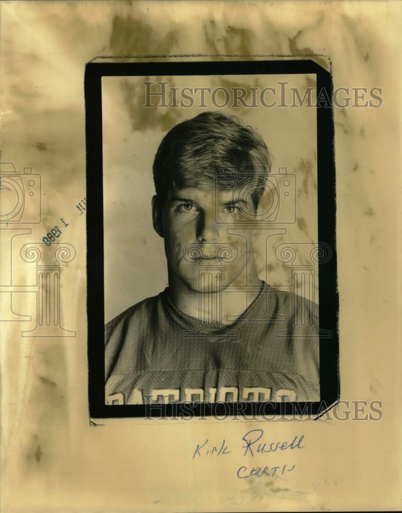 1988 Press Photo Kirk Russell, Curtis Football Player - nos33331- Historic Images