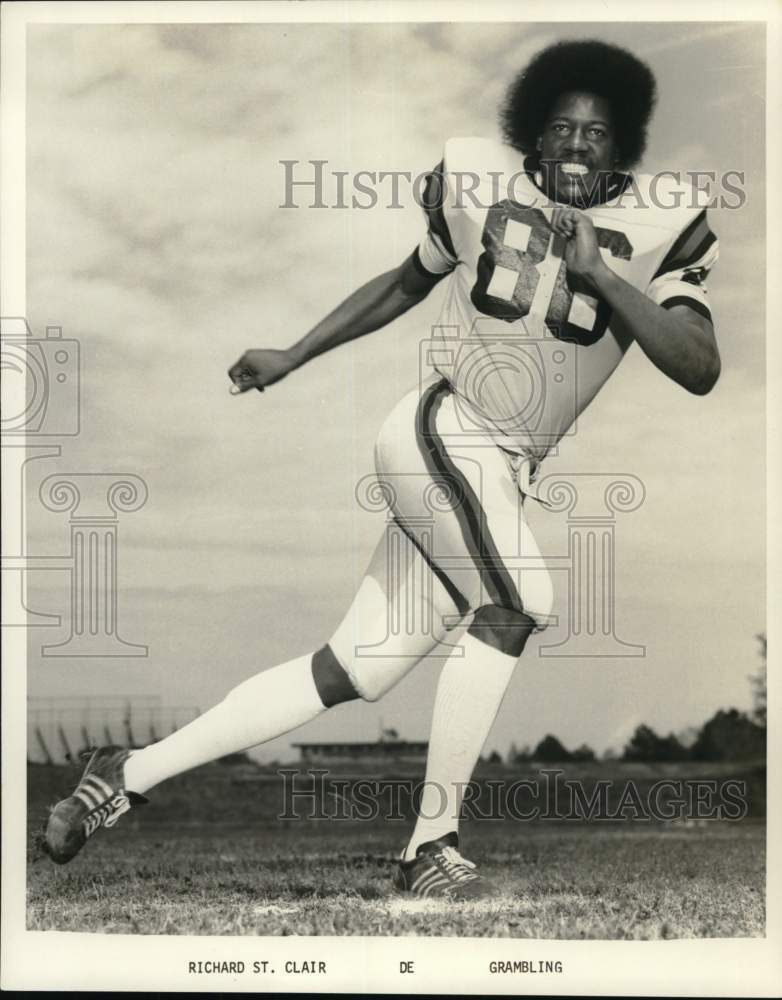 1975 Press Photo Richard St. Clair, Grambling Defensive End - nos33377- Historic Images