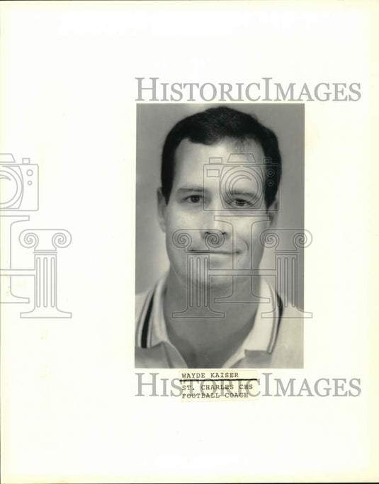 Press Photo Wayde Kaiser, St. Charles CHS Football - nos33378- Historic Images