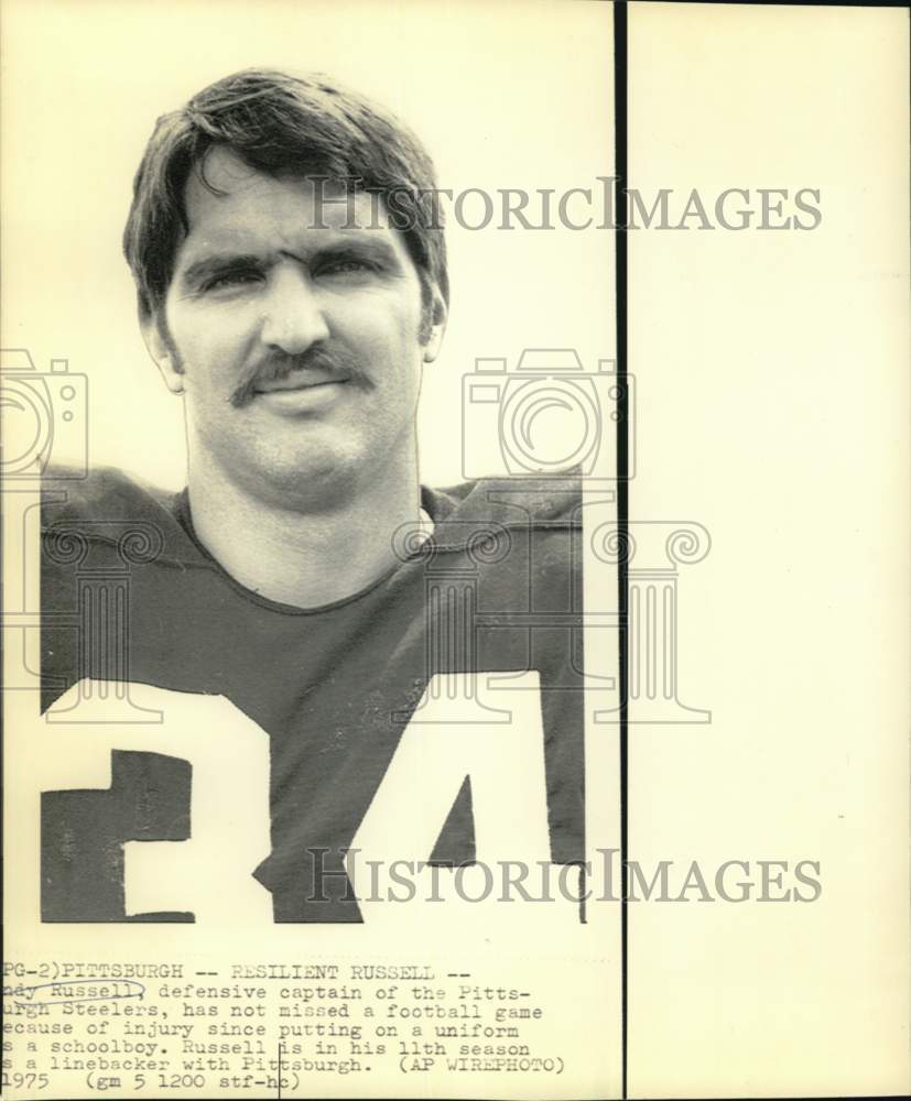 1975 Press Photo Andy Russell of Pittsburgh Steelers - nos33388- Historic Images