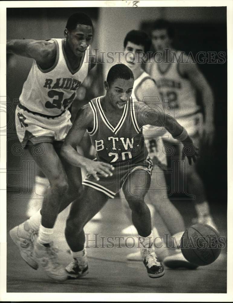 1985 Press Photo Booker T. Washington vs. Rummel Basketball Game - nos33391- Historic Images