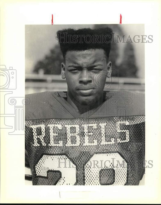 1989 Press Photo O'Neal Scott, Riverdale Rebels Football Player - nos33432- Historic Images