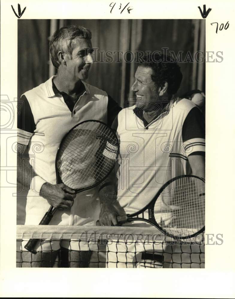 1980 Press Photo Tennis Doubles Team Russell Seymour, Jason Morton - nos33695- Historic Images