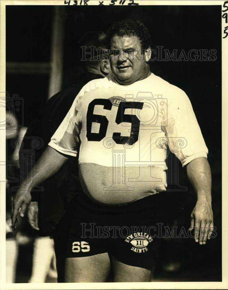 1981 Press Photo Bob Young, New Orleans Saints Offensive Lineman - nos33709- Historic Images