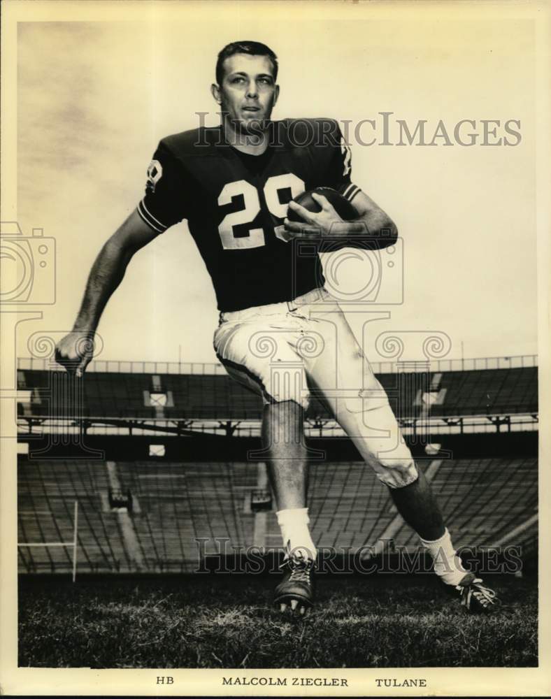 1964 Press Photo Malcolm Ziegler, Tulane Halfback - nos33767- Historic Images