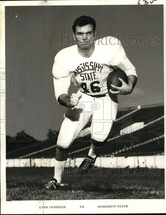 1969 Press Photo Lynn Zeringue, Mississippi State Tailback - nos33772- Historic Images