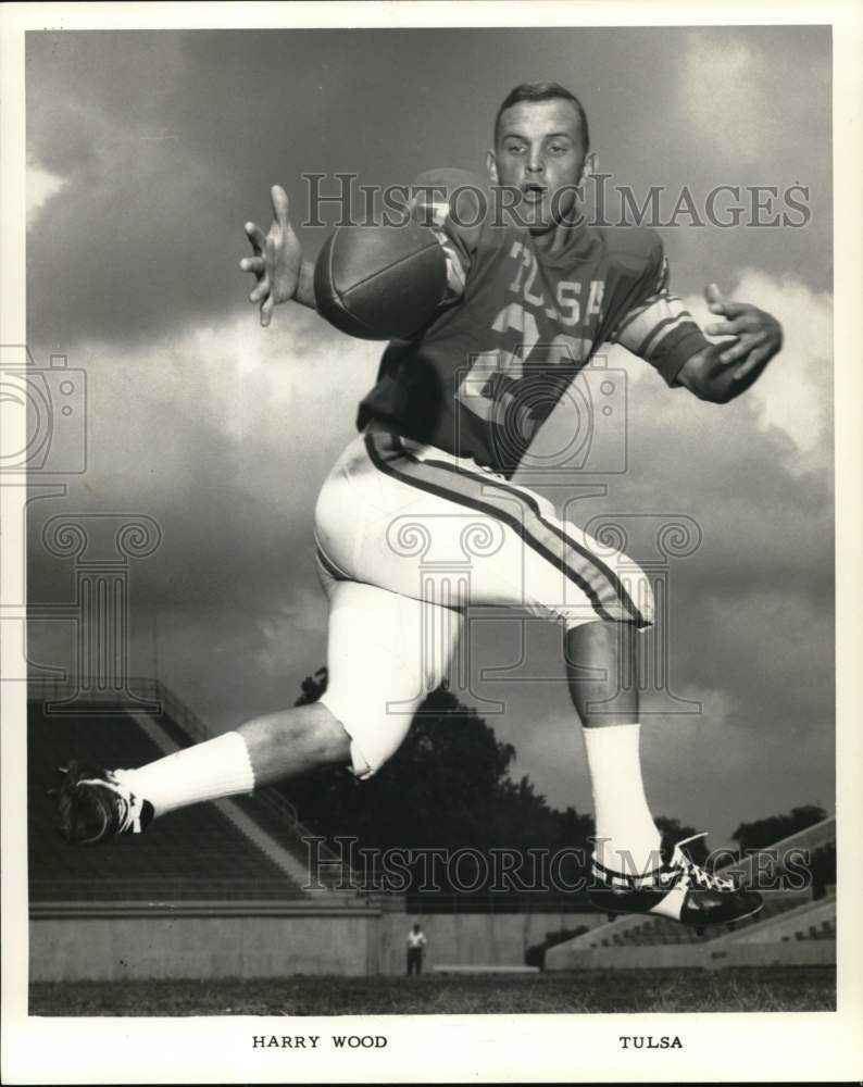 1968 Press Photo Harry Wood, Tulsa Football Player - nos33775- Historic Images