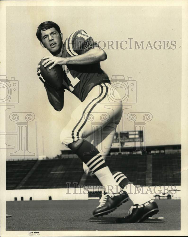 1970 Press Photo Philip Wood, Rice Owens Football Player - nos33778- Historic Images