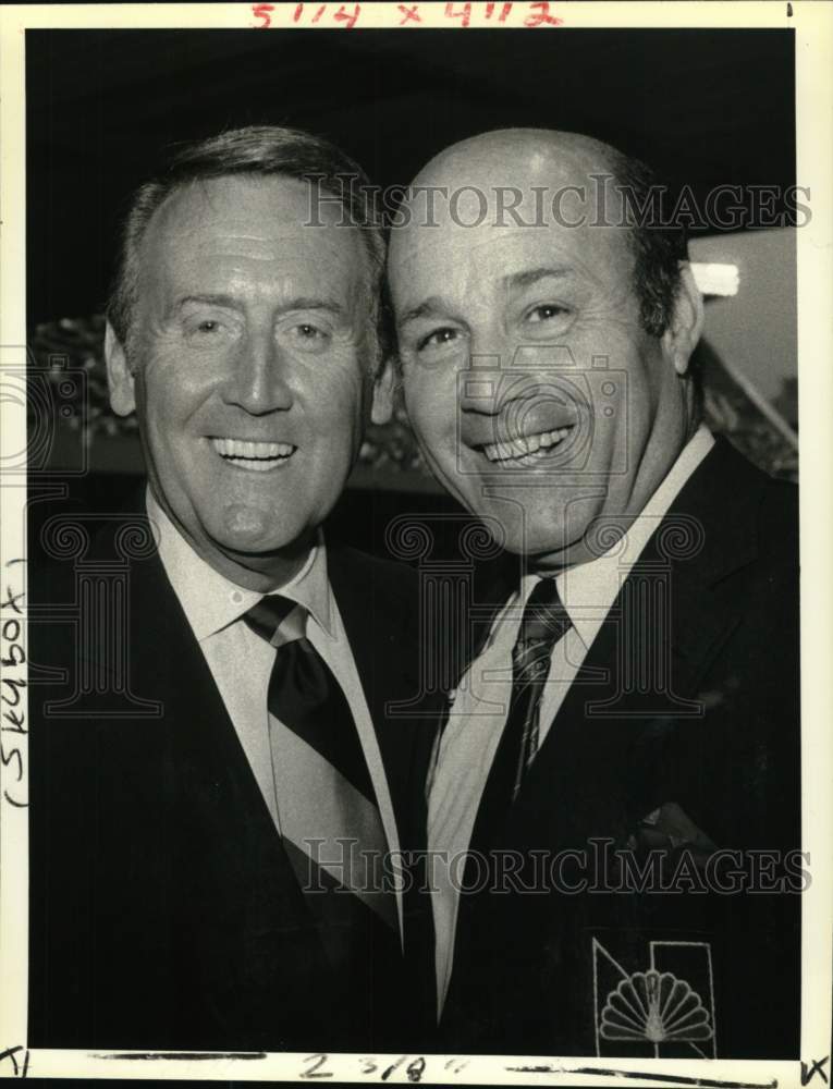 1983 Press Photo Joe Garagiola and Vin Scully, NBC Sports&#39; Baseball Commentators- Historic Images