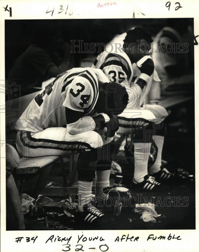 1978 Press Photo Ricky Young of New Orleans Saints Dejected After Fumble- Historic Images