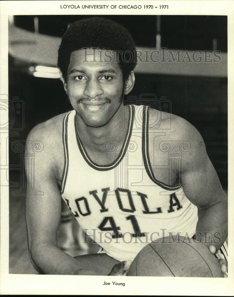 1971 Press Photo Joe Young of Loyola Basketball Team - nos33835- Historic Images