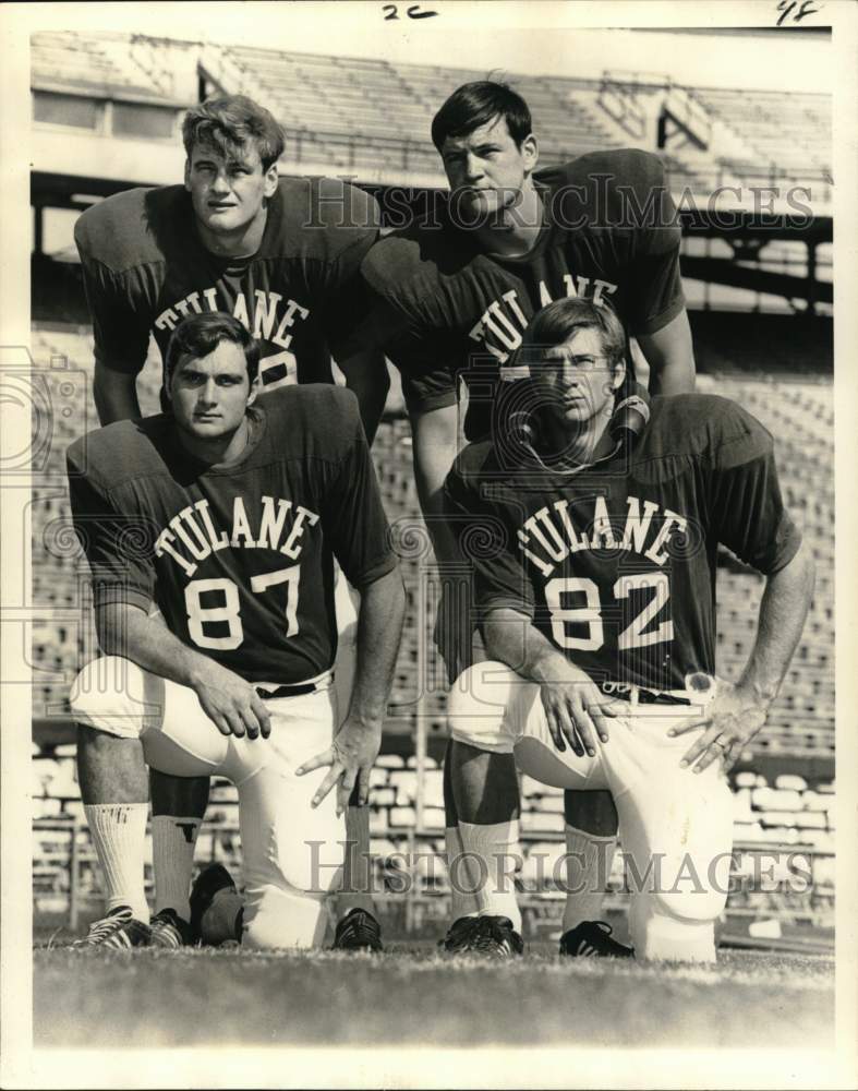 1970 Press Photo Joe Young, Steve Stark, Bob Waldron and Mike Walker of Tulane- Historic Images