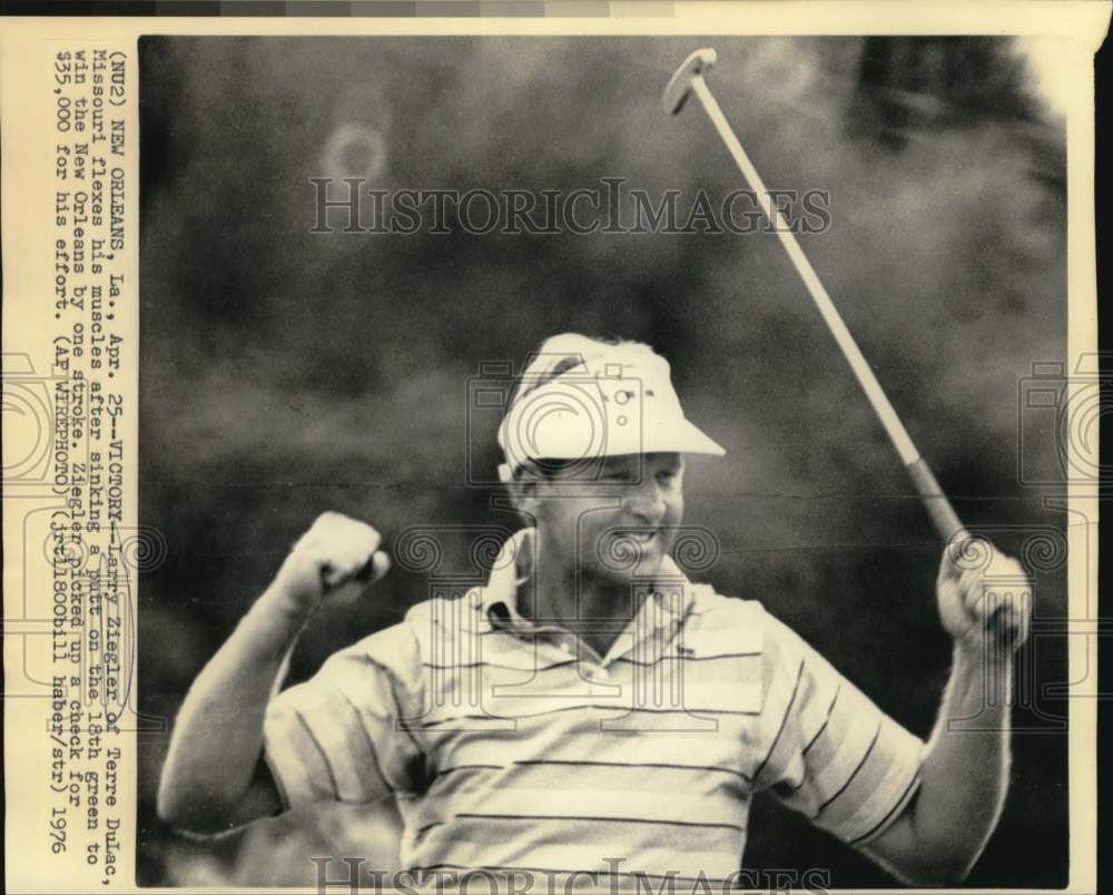 1976 Press Photo Golfer Larry Ziegler Winning New Orleans Tournament - nos33932- Historic Images