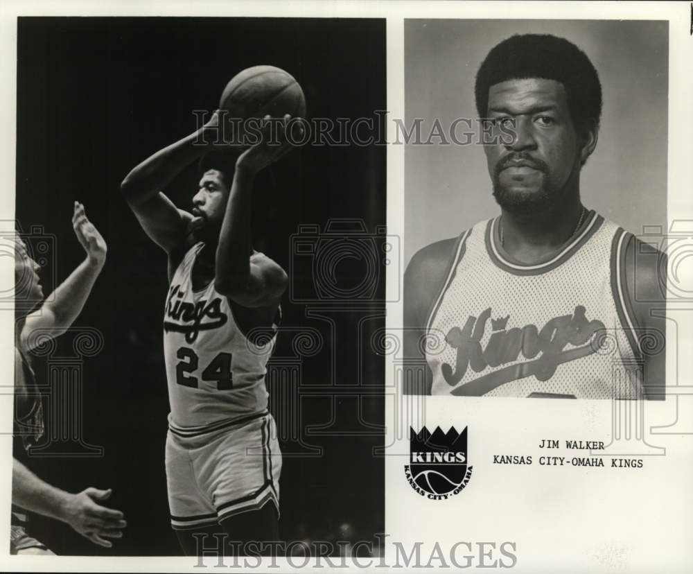 1975 Press Photo Basketball-Jim Walker of Kansas City-Omaha Kings - nos33995- Historic Images