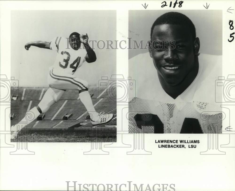 1984 Press Photo Lawrence Williams, LSU Linebacker - nos34007- Historic Images