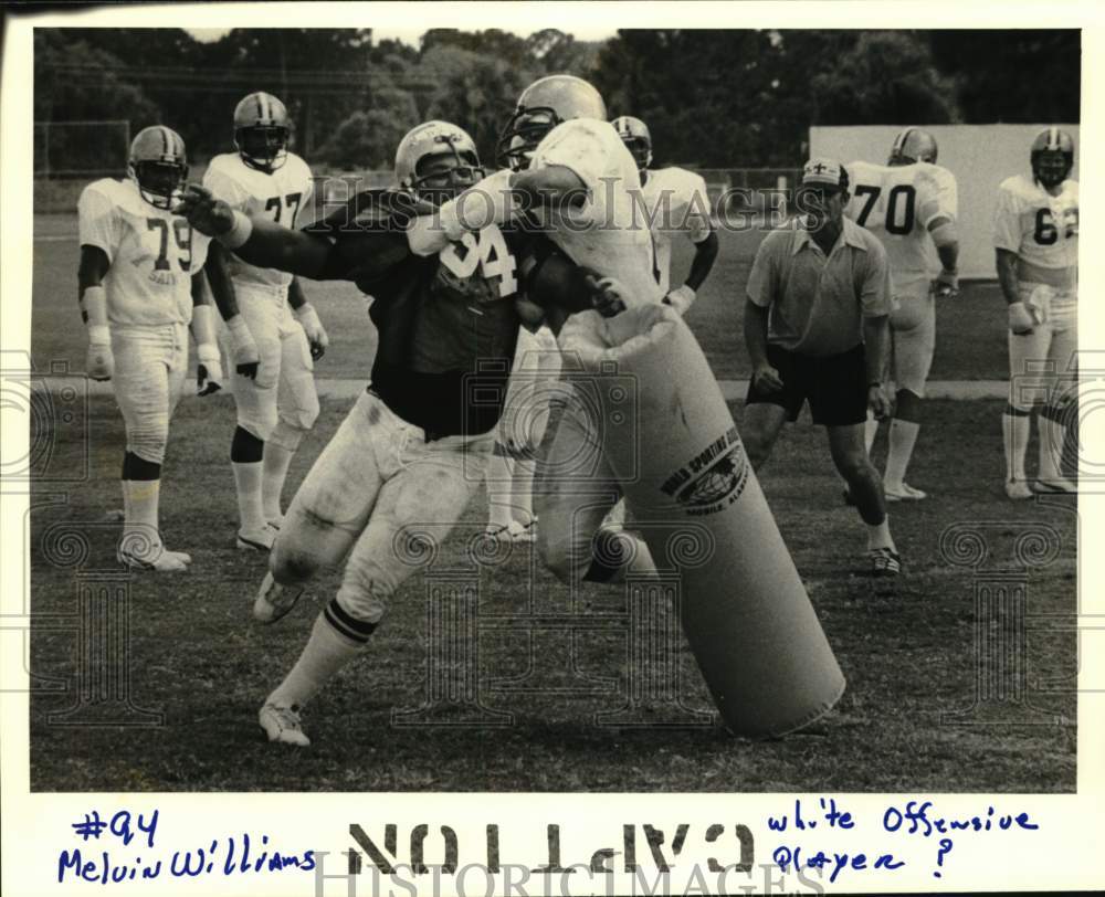 1978 Press Photo Melvin &quot;Caveman&quot; Williams at New Orleans Saints Summer Camp- Historic Images