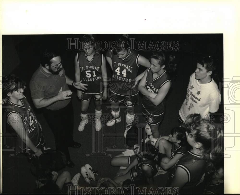 1990 Press Photo St. Bernard All Stars 11/12 Year Old Biddy Basketball Team- Historic Images
