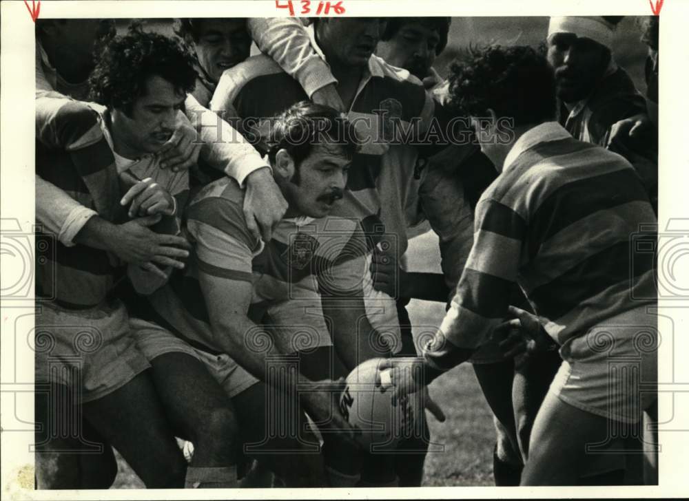 1983 Press Photo Rugby Match - nos34104- Historic Images