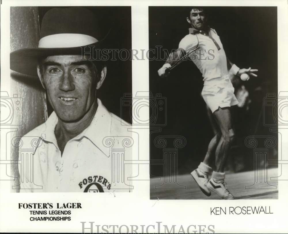 1982 Press Photo Ken Rosewall, Foster&#39;s Lager Tennis Legends Championships- Historic Images