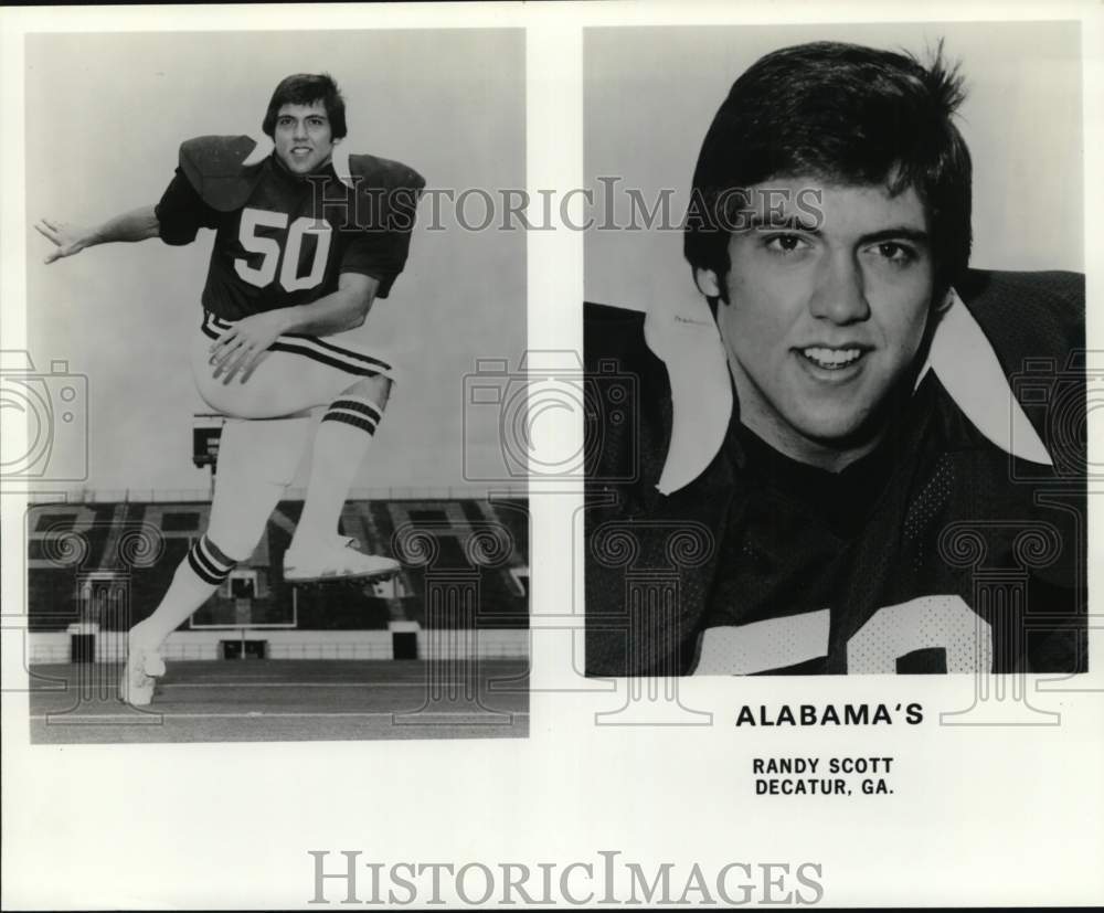 1981 Press Photo Randy Scott of Alabama Football - nos34186- Historic Images