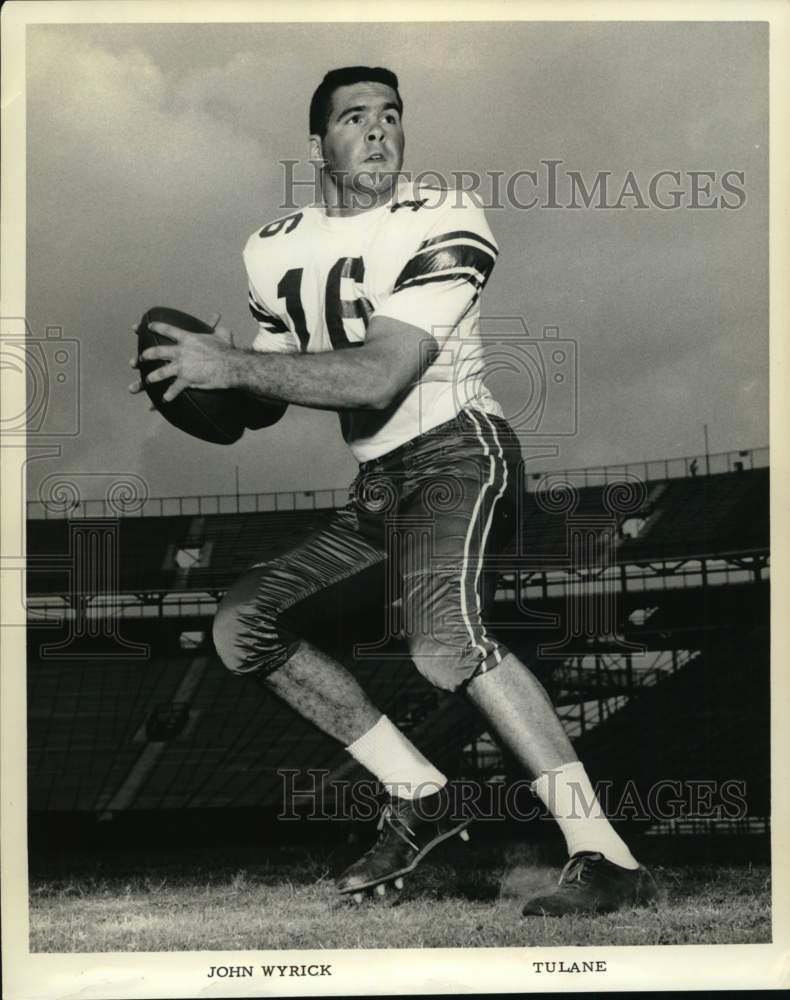 1963 Press Photo John Wyrick, Tulane Football Player - nos34274- Historic Images