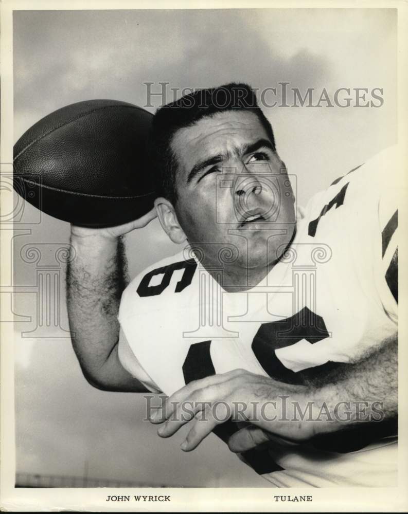 1963 Press Photo John Wyrick, Tulane Football Player - nos34275- Historic Images