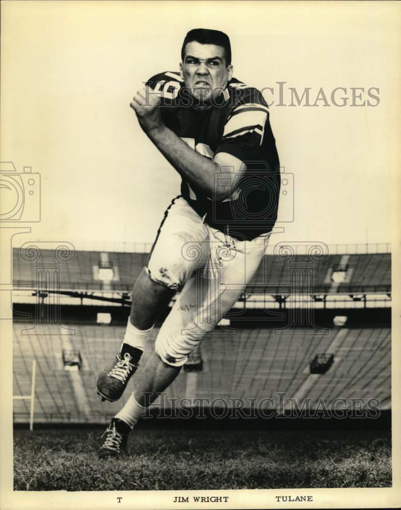 1964 Press Photo Jim Wright, Tulane Football Tackle - nos34280- Historic Images