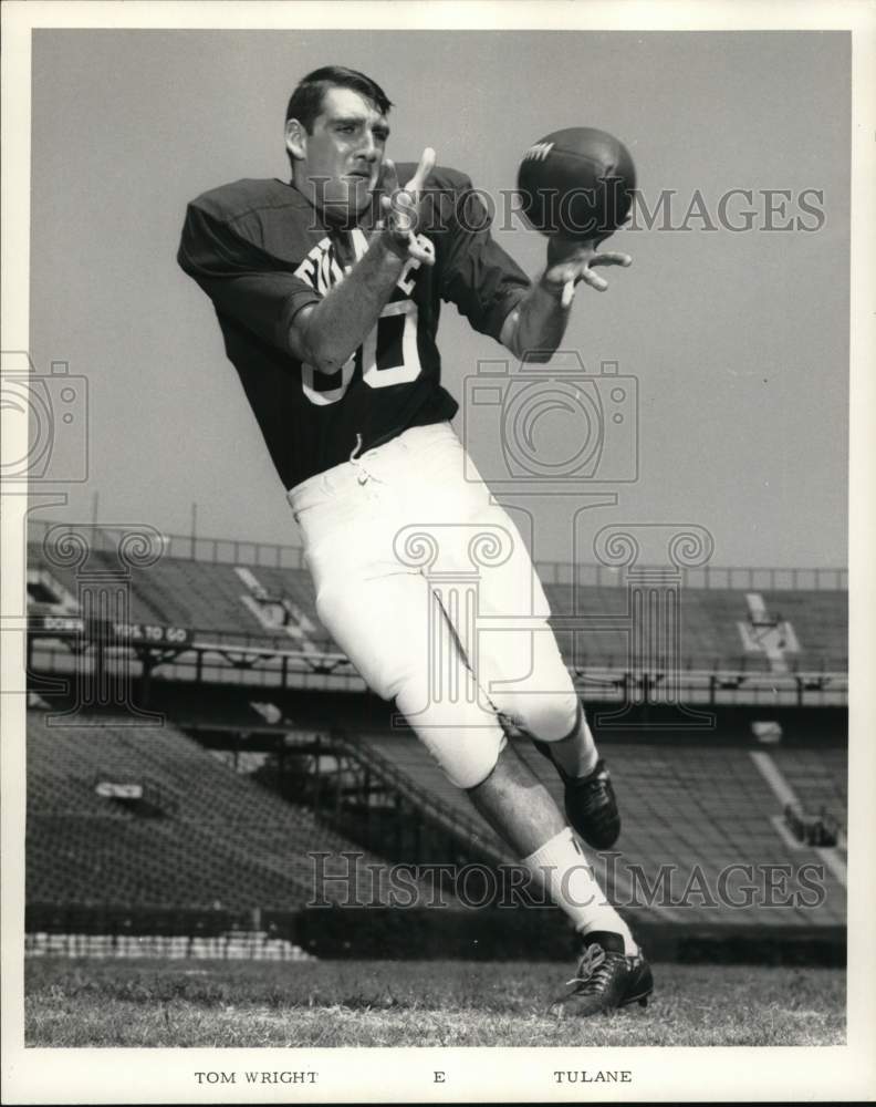 1970 Press Photo Tom Wright, Tulane Football End - nos34288- Historic Images