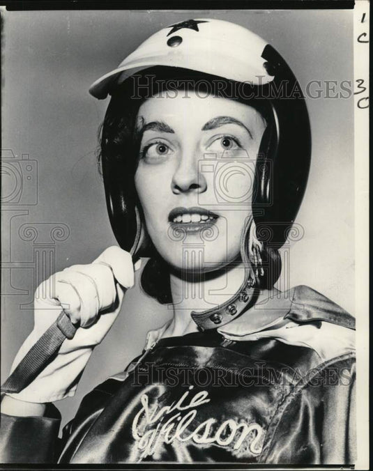 1968 Press Photo Jeanie Wilson, Wife of Crash Wilson at Louisiana Speedway 500- Historic Images