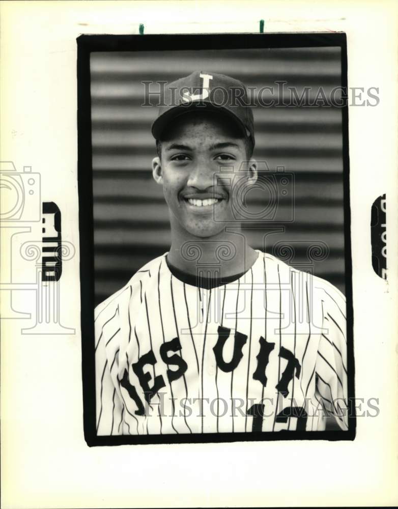 1989 Press Photo Stanley Wiltz, Jesuit Baseball Third Baseman and Pitcher- Historic Images