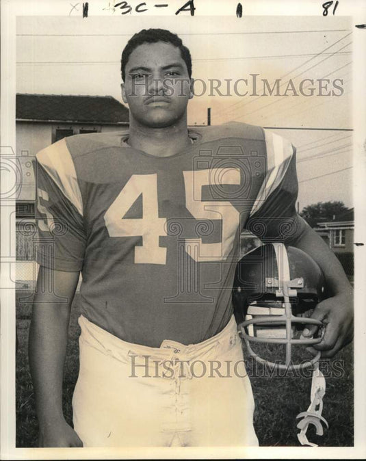 1967 Press Photo Stanley Wiltz, St. Augustine Football Player - nos34324- Historic Images