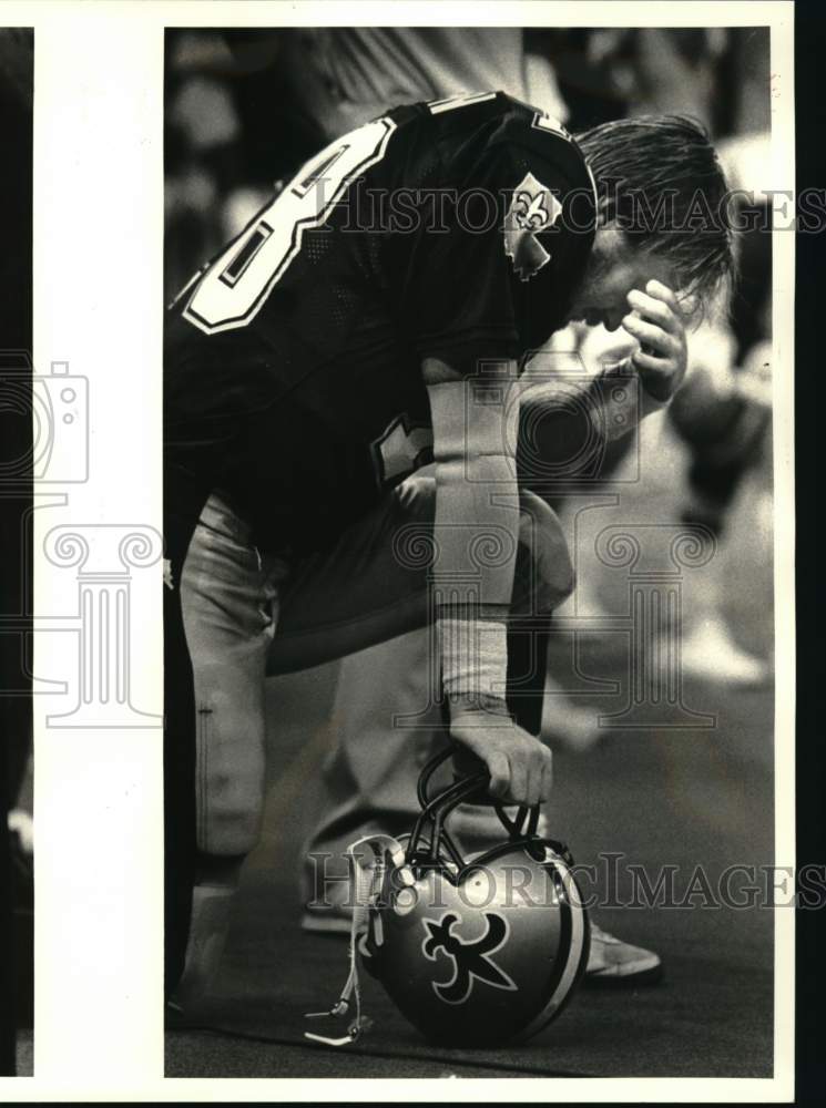 1986 Press Photo New Orleans Saints Quarterback Dave Wilson vs. Miami Dolphins- Historic Images