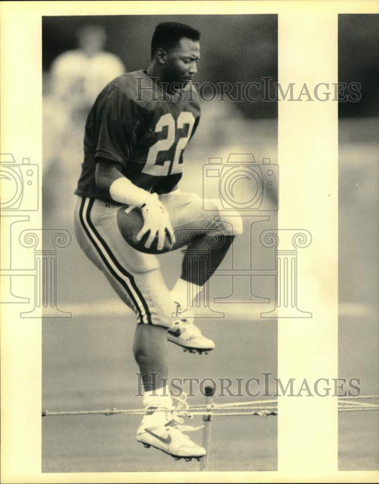 1990 Press Photo Football Player Harvey Williams - nos34368- Historic Images