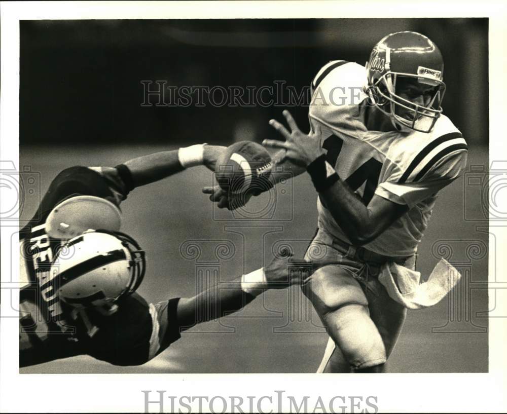 1987 Press Photo Ole Miss vs. Tulane Football - nos34413- Historic Images