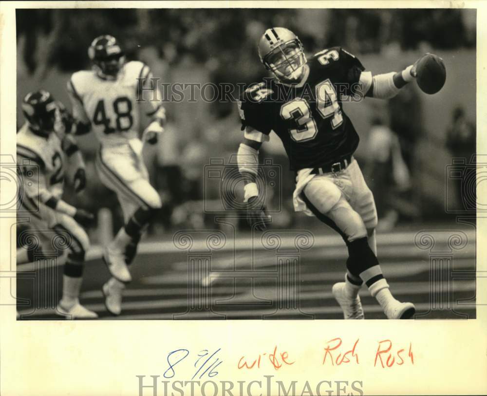 1987 Press Photo Barry Word of New Orleans Saints Football During Game- Historic Images