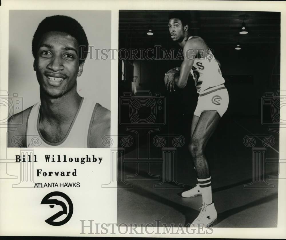 1977 Press Photo Bill Willoughby, Atlanta Hawks Basketball Forward - nos34490- Historic Images