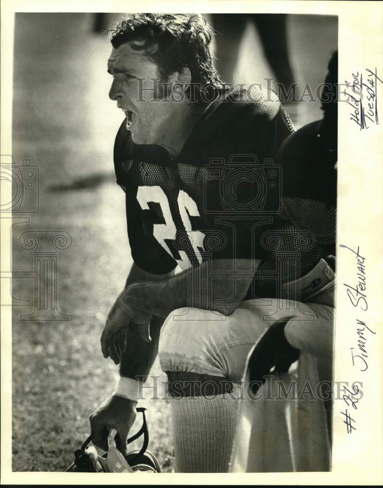 1979 Press Photo Football player Jim Stewart at practice. - nos34562- Historic Images