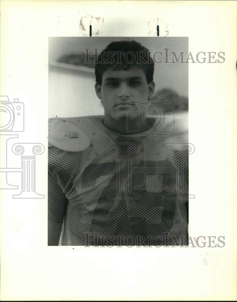 1990 Press Photo Chris Stortz, part of the All-Metro Football Team. - nos34566- Historic Images