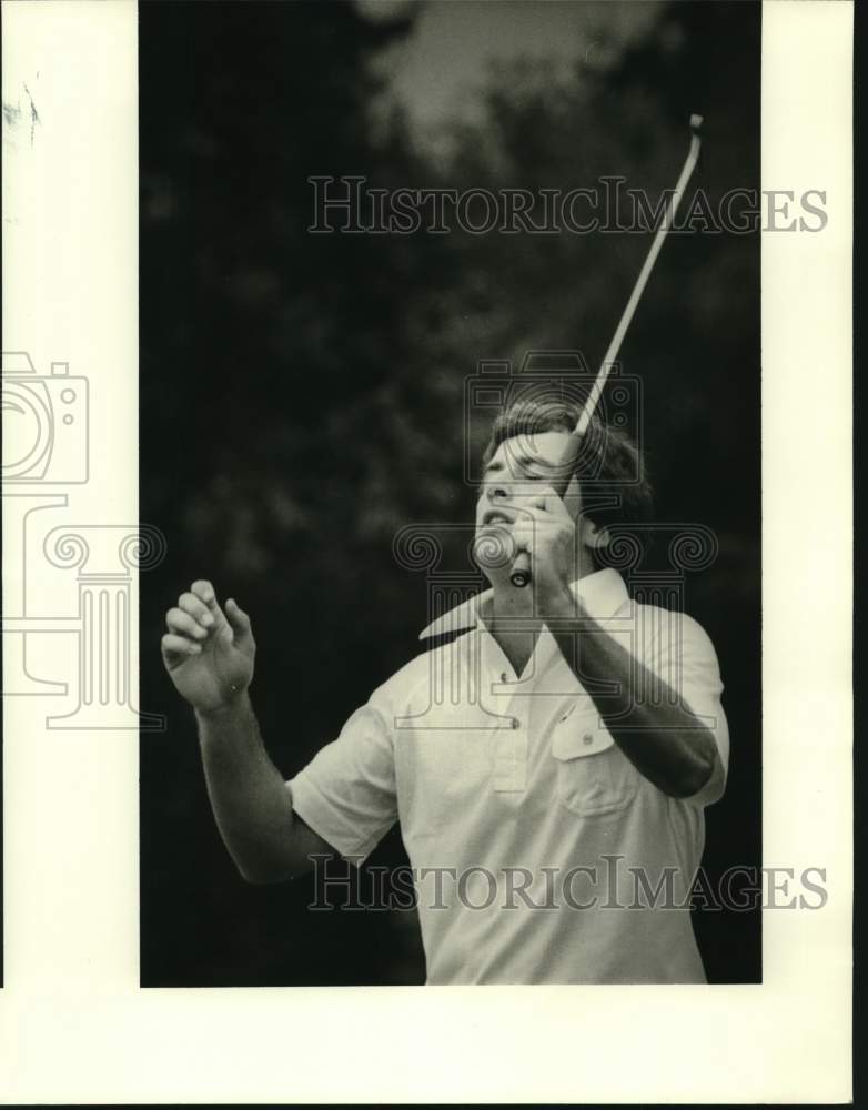 1979 Press Photo Golfer Curtis Strange on the 17th green. - nos34601- Historic Images