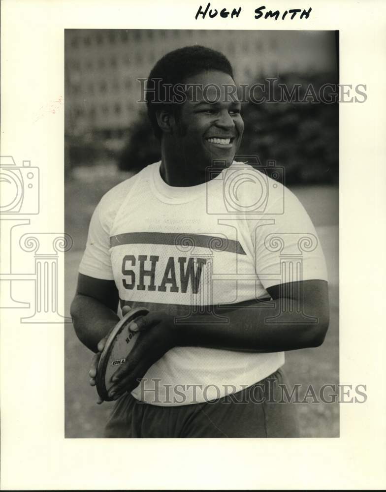 1980 Press Photo Hugh Smith athlete from Shaw High School. - nos34663- Historic Images