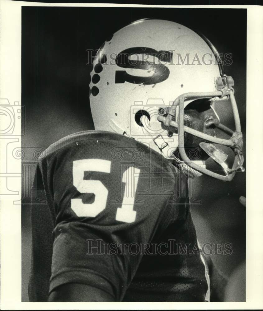 1979 Press Photo Hugh Smith, Shaw High School football player. - nos34668- Historic Images