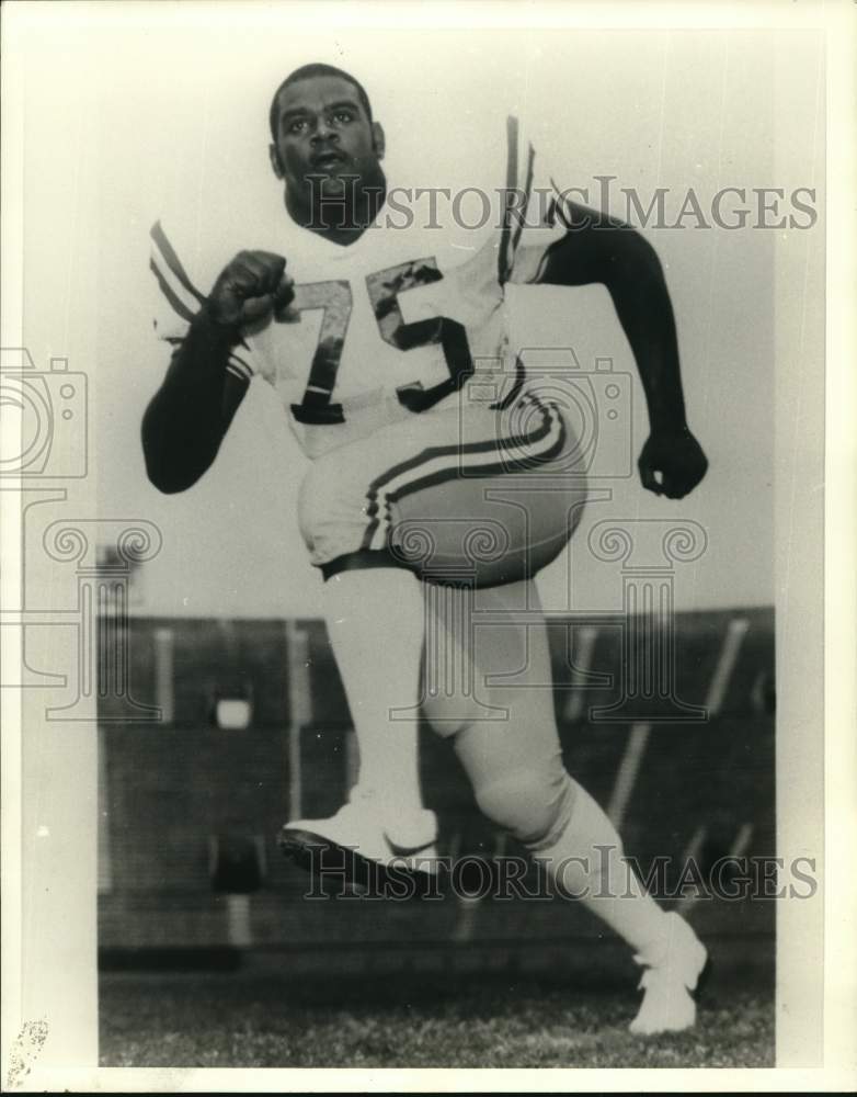 Press Photo SCC football offensive lineman Lance Smith - nos34703- Historic Images