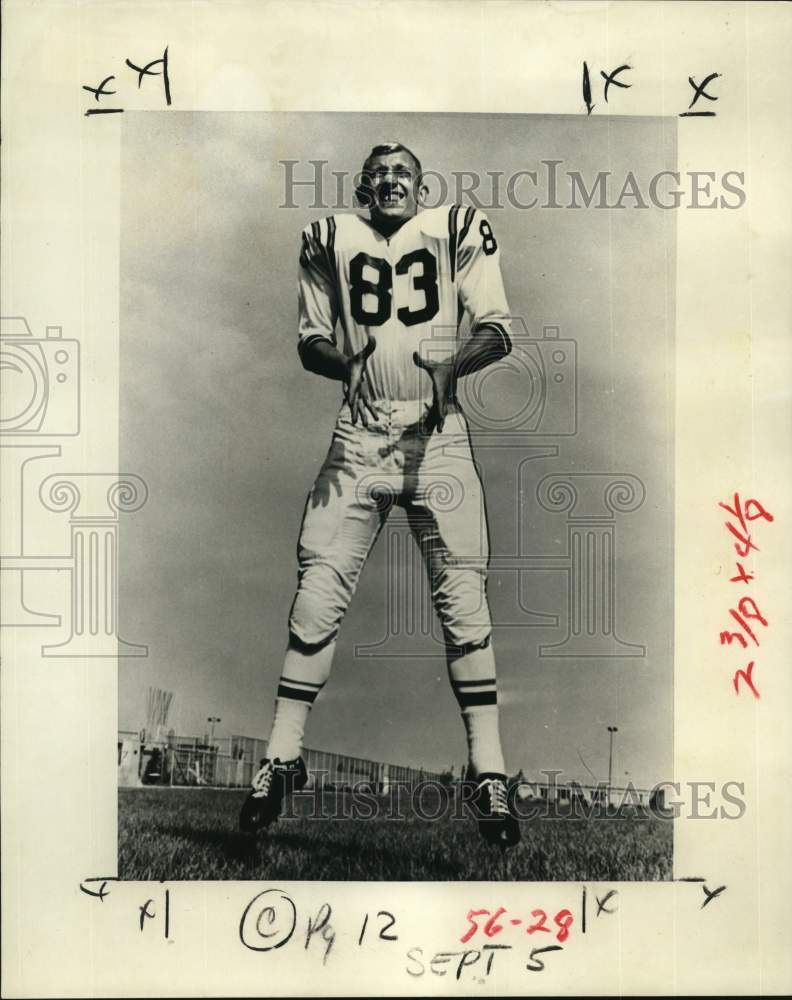 1976 Press Photo Greenie football as end on Bowling Green State University- Historic Images