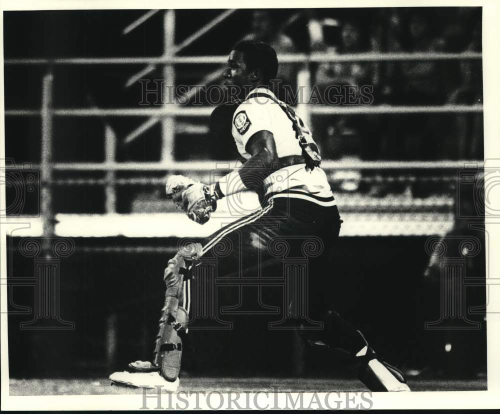 1983 Press Photo David Smith, Shaw baseball&#39;s catcher. - nos34832- Historic Images