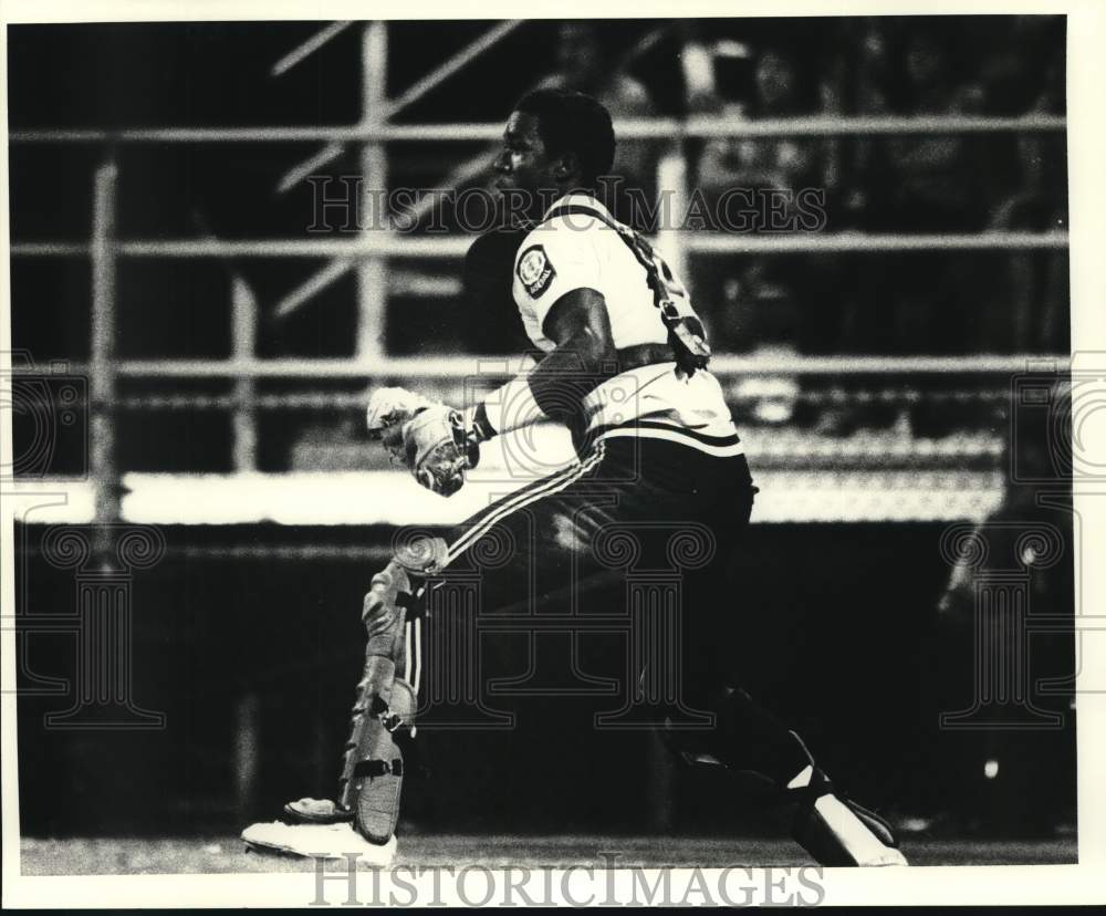 1983 Press Photo David Smith, Shaw baseball's catcher. - nos34832- Historic Images