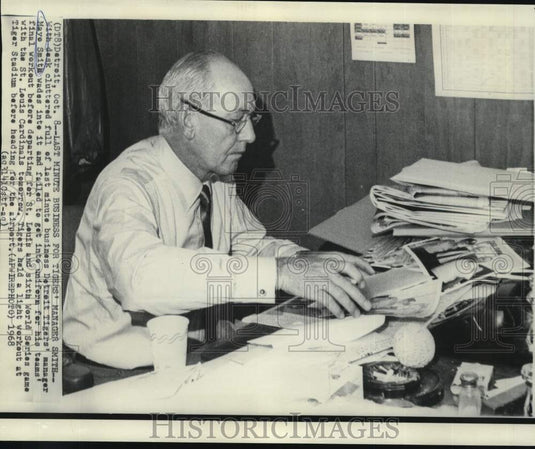 1968 Press Photo Detroit Tigers manager Mayo Smith's team going to World Series- Historic Images