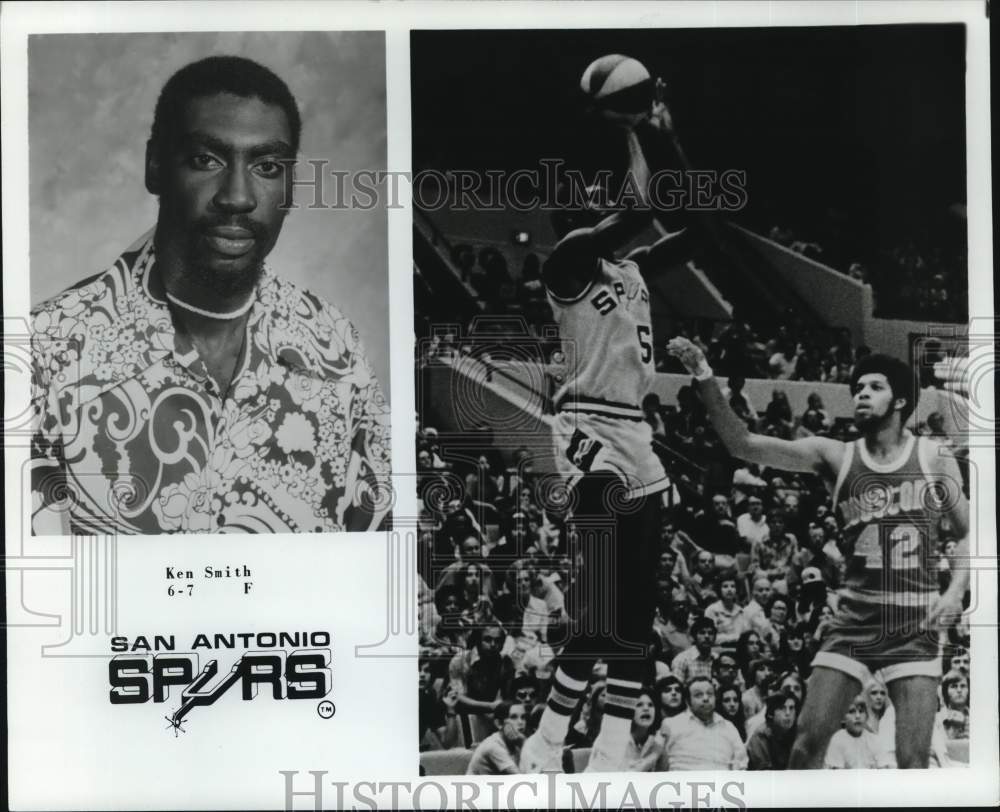 1971 Press Photo Ken Smith, 6&#39;7&quot; basketball forward for the San Antonio Spurs- Historic Images